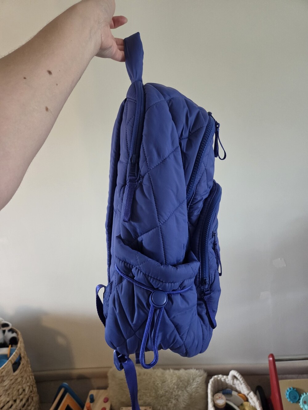 Vera Bradley Bancroft Backpack - Deep Ultramarine Quilted Back To School - Picture 4 of 12
